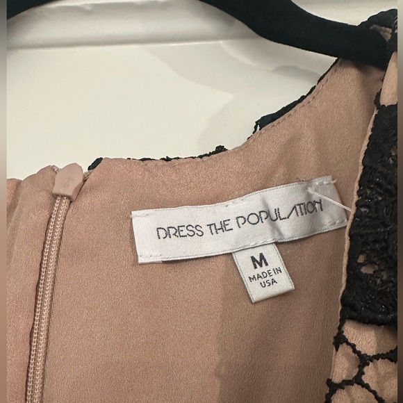Dress the Population Juliette Lace Romper NWT Black & Nude Size Medium - Picture 8 of 12